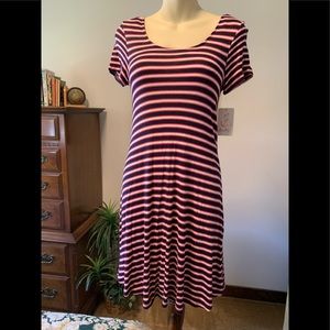 New WT, Nautical, Red, White & Blue knit, stripe dress